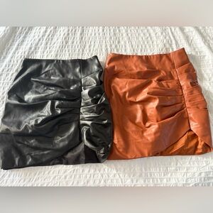 Pink Lily Leather Skirts